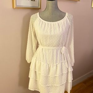 White ruffled dress